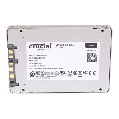 CRUCIAL MX500 500GB, 2.5" Internal Sata SSD, 560R/510W MB/s, 5YR WTY