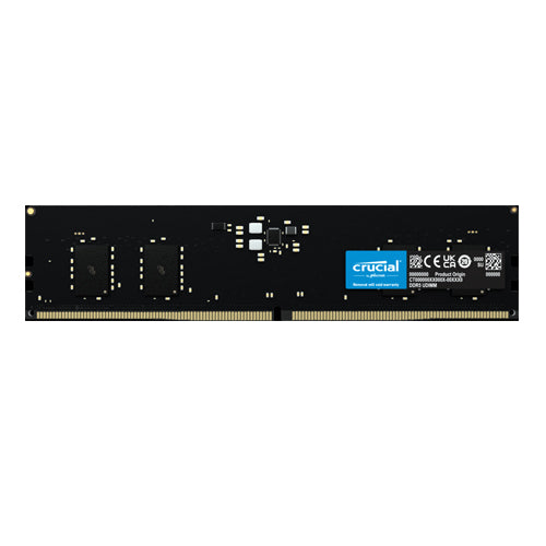 CRUCIAL 8GB DDR5 Desktop Memory, PC5-38400, 4800MHz, Unranked, Life WTY