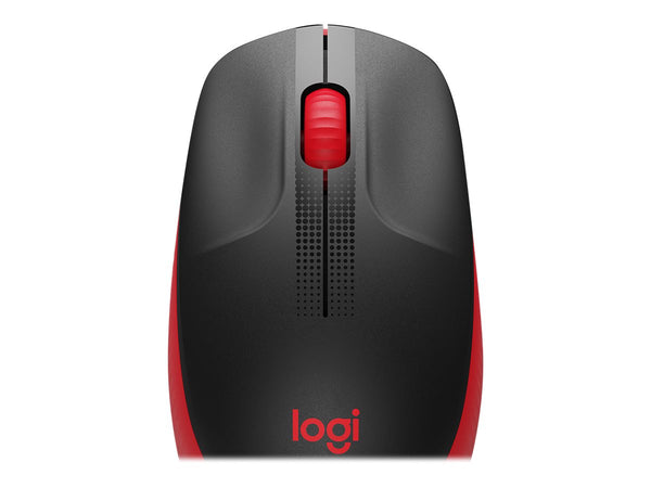 LOGITECH M190 Wireless Mouse Plug and Play, 2.4GHZ Nano Receiver - Red - 1YR WTY