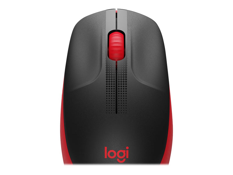 LOGITECH M190 Wireless Mouse Plug and Play, 2.4GHZ Nano Receiver - Red - 1YR WTY