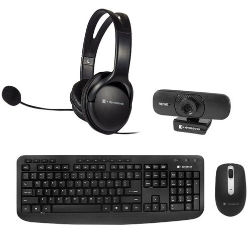 DYNABOOK 4-IN-1 Home Office Bundle, Include Mouse, KB, Headset, Webcam