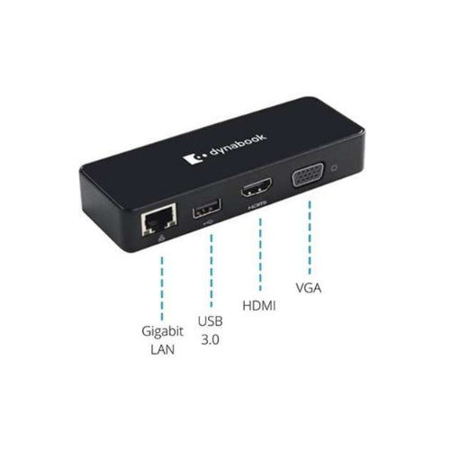 DYNABOOK 4K USB-C Travel Multiport Adapter, HDMI, VGA, LAN, USB 3.0, 1YR WTY