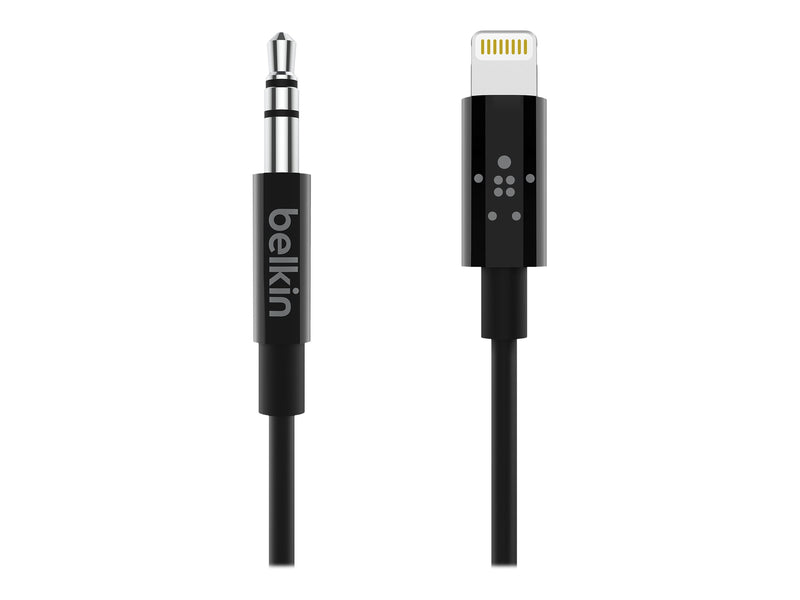 BELKIN 90CM Lightning to 3.5MM Audio Cable, MFi, BLK