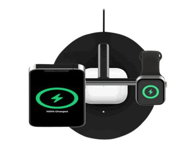 BELKIN 3-IN-1 Wireless Charger with MagSafe 15W Black