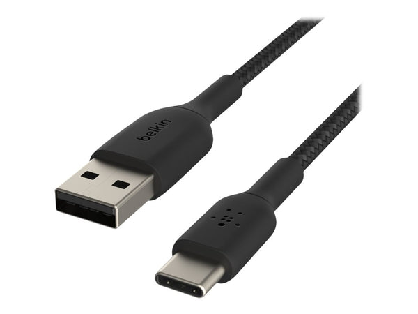 BELKIN 1M USB-A TO USB-C Charge/SYNC Cable, Braided, Black, 2YR WTY