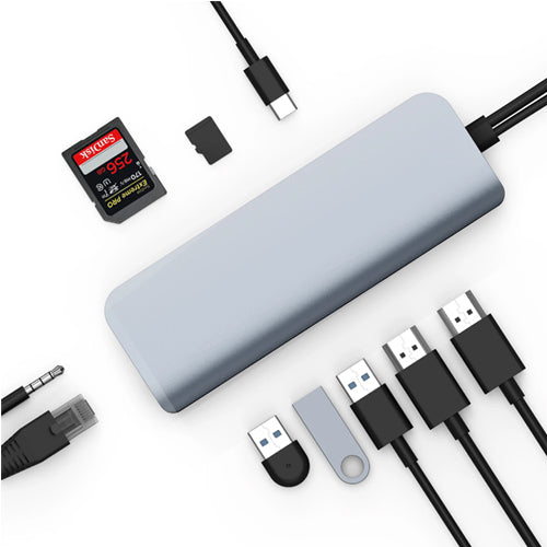 HYPER HyperDrive Viper 10-IN-2 USB-C Hub - Silver