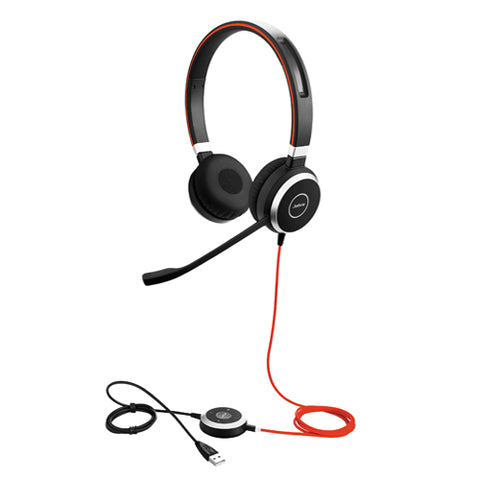 JABRA Corded Evolve 40 UC Stereo Headset,3.5MM,USB-A