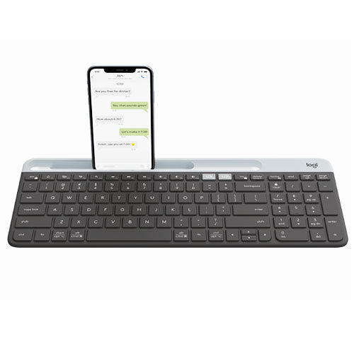 LOGITECH K580 WIireless Keyboard,Multi Device,Unifying Receiver,BT,Graphite-1YR