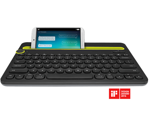 LOGITECH K480 Wireless Keyboard,Multi-Device,Bluetooth, Black-1YR WTY