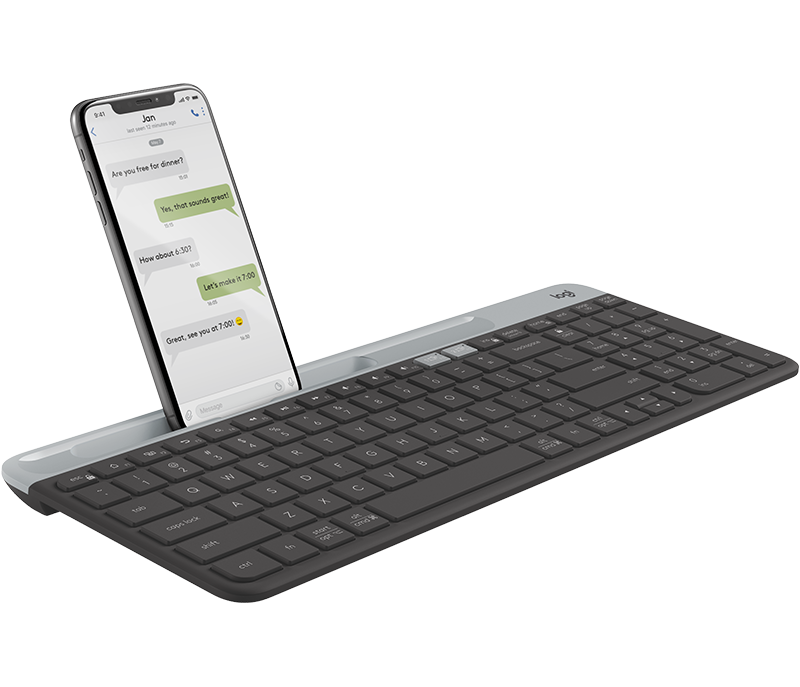 LOGITECH K580 WIireless Keyboard,Multi Device,Unifying Receiver,BT,Graphite-1YR