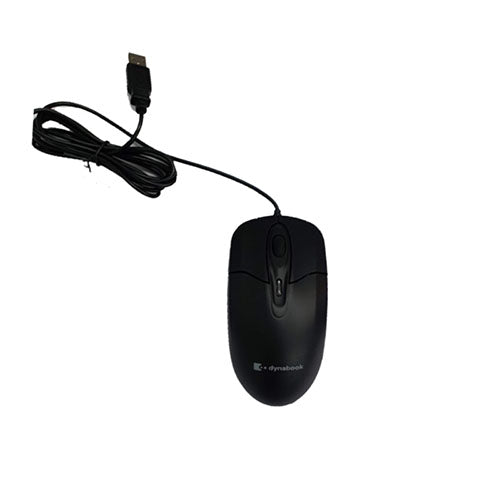 DYNABOOK U60 Wired Full Size USB Optical Mouse, Black