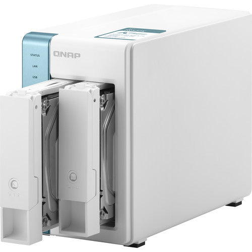 QNAP 2-Bay NAS (NO DISK), Alpine QC 1.7GHz, 1GB, GbE(2), USB, TWR, 2YR WTY