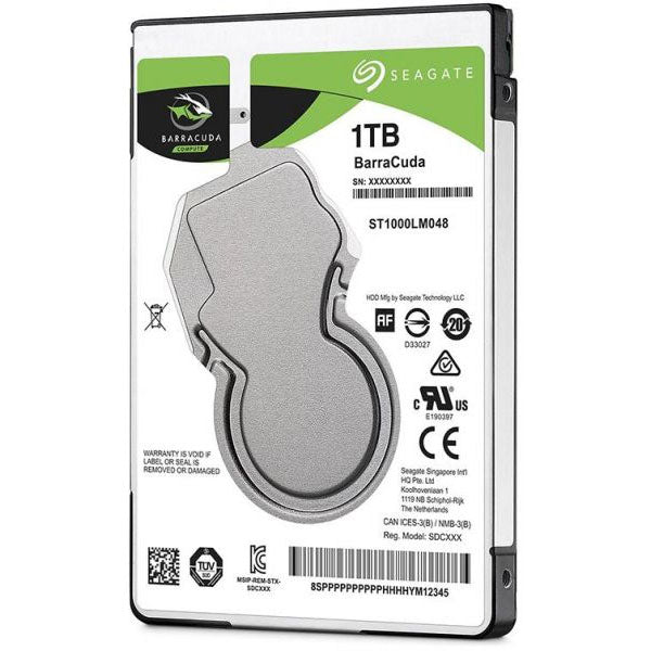 SEAGATE Barracuda Internal 2.5" Sata Drive, 1TB, 6GB/S, 5400RPM, 2YR WTY