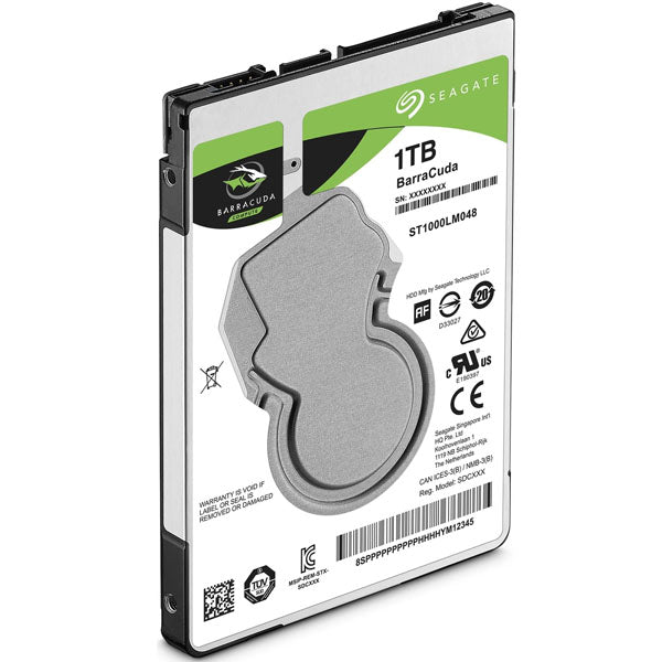 SEAGATE Barracuda Internal 2.5" Sata Drive, 1TB, 6GB/S, 5400RPM, 2YR WTY