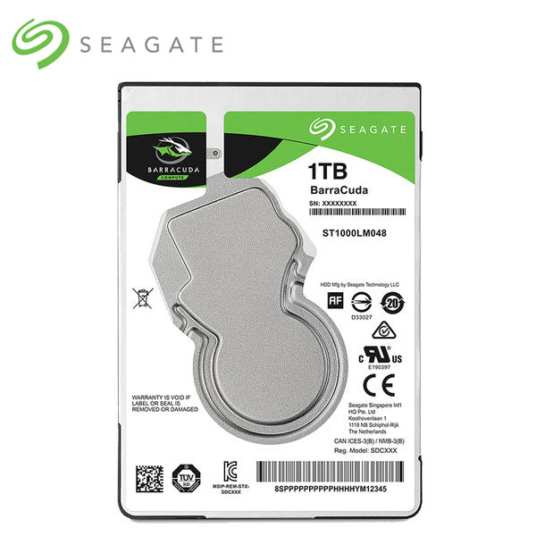 SEAGATE Barracuda Internal 2.5" Sata Drive, 1TB, 6GB/S, 5400RPM, 2YR WTY