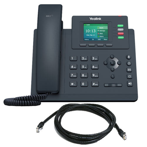 YEALINK (SIP-T33G) 4 Line Gigabit IP Phone with Handset, 2.4" LCD Screen