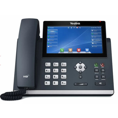 YEALINK (SIP-T48U) Gigabit IP Phone with Handset, 7" LCD Screen