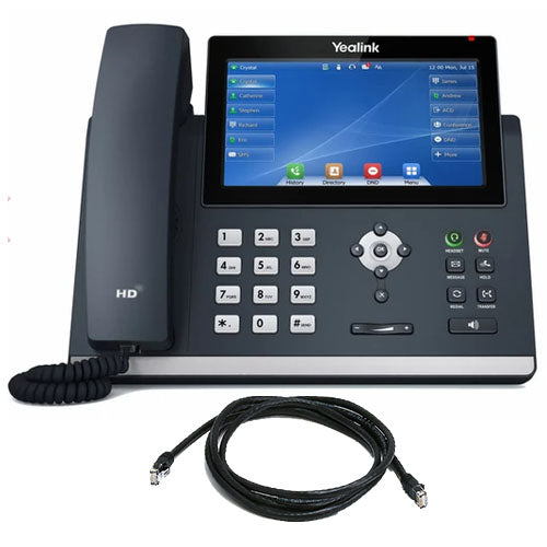 YEALINK (SIP-T48U) Gigabit IP Phone with Handset, 7" LCD Screen