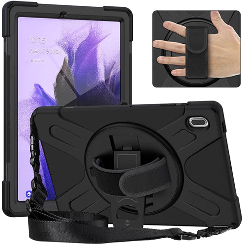 Rugged Case Hand & Shoulder Strap Galaxy Tab S7 FE 2021 12.4 SM-T730 T733 T736