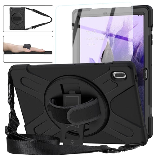 Rugged Case Hand & Shoulder Strap Galaxy Tab S7 FE 2021 12.4 SM-T730 T733 T736