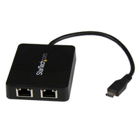 StarTech USB-C to Dual GbE Adapter, USB 3.0(1), Black