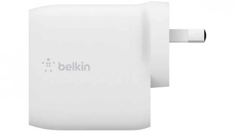 BELKIN 2 Port Wall Charger, 12W, USB-A (2), Boost Charge, White, 2YR WTY With $2500 CEW