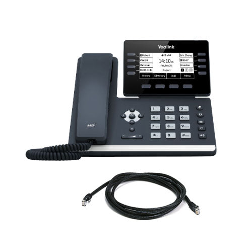 YEALINK (SIP-T53W) 12 Line IP Phone with Handset,Bluetooth and Wifi,3.7" LCD Screen