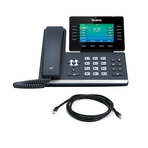 YEALINK (SIP-T54W) 16 Line Ip Phone with Handset,Bluetooth and Wifi,4.3" LCD Screen